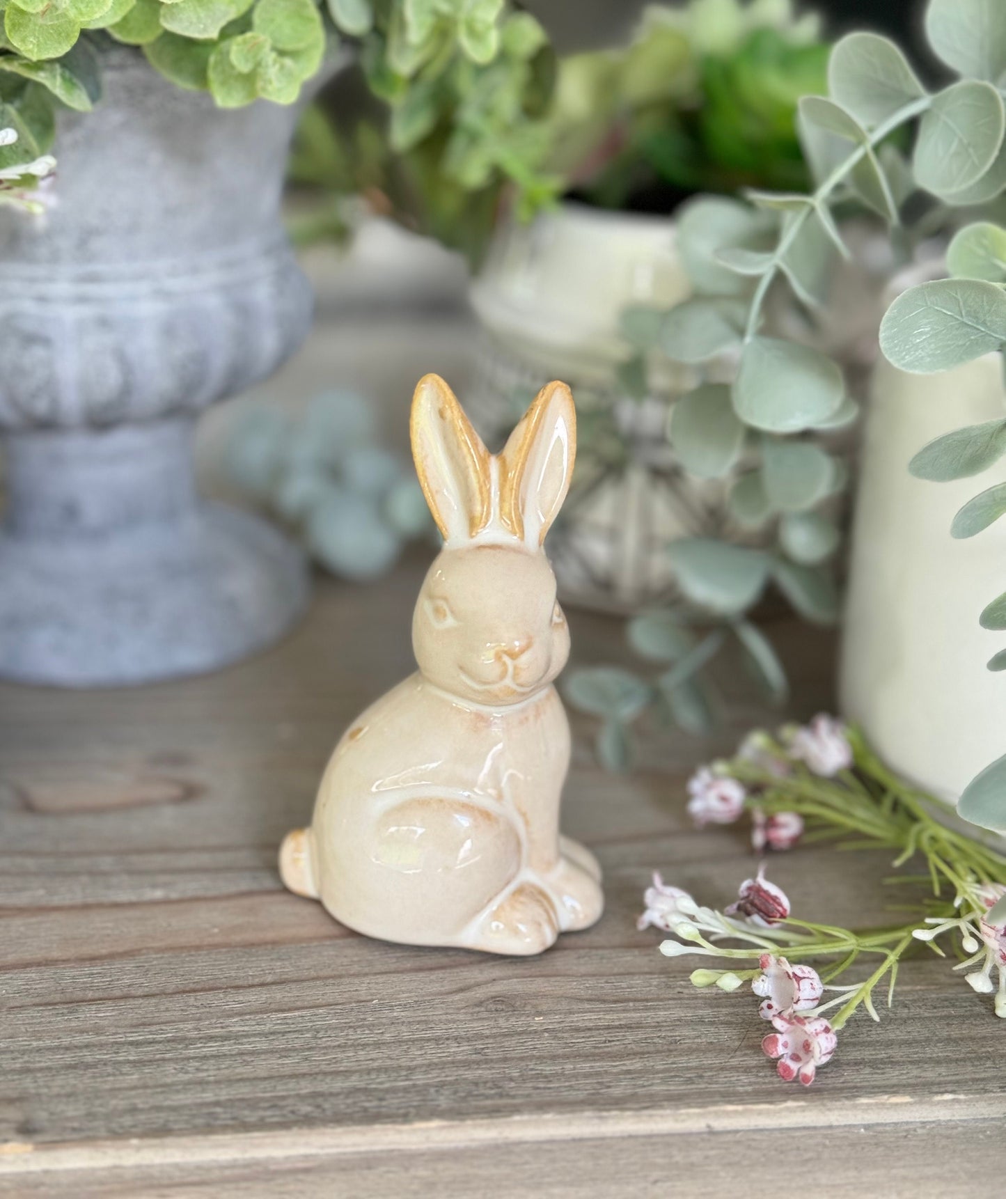 Natural Glossy Bunny Rabbits - 2 Sizes Available.