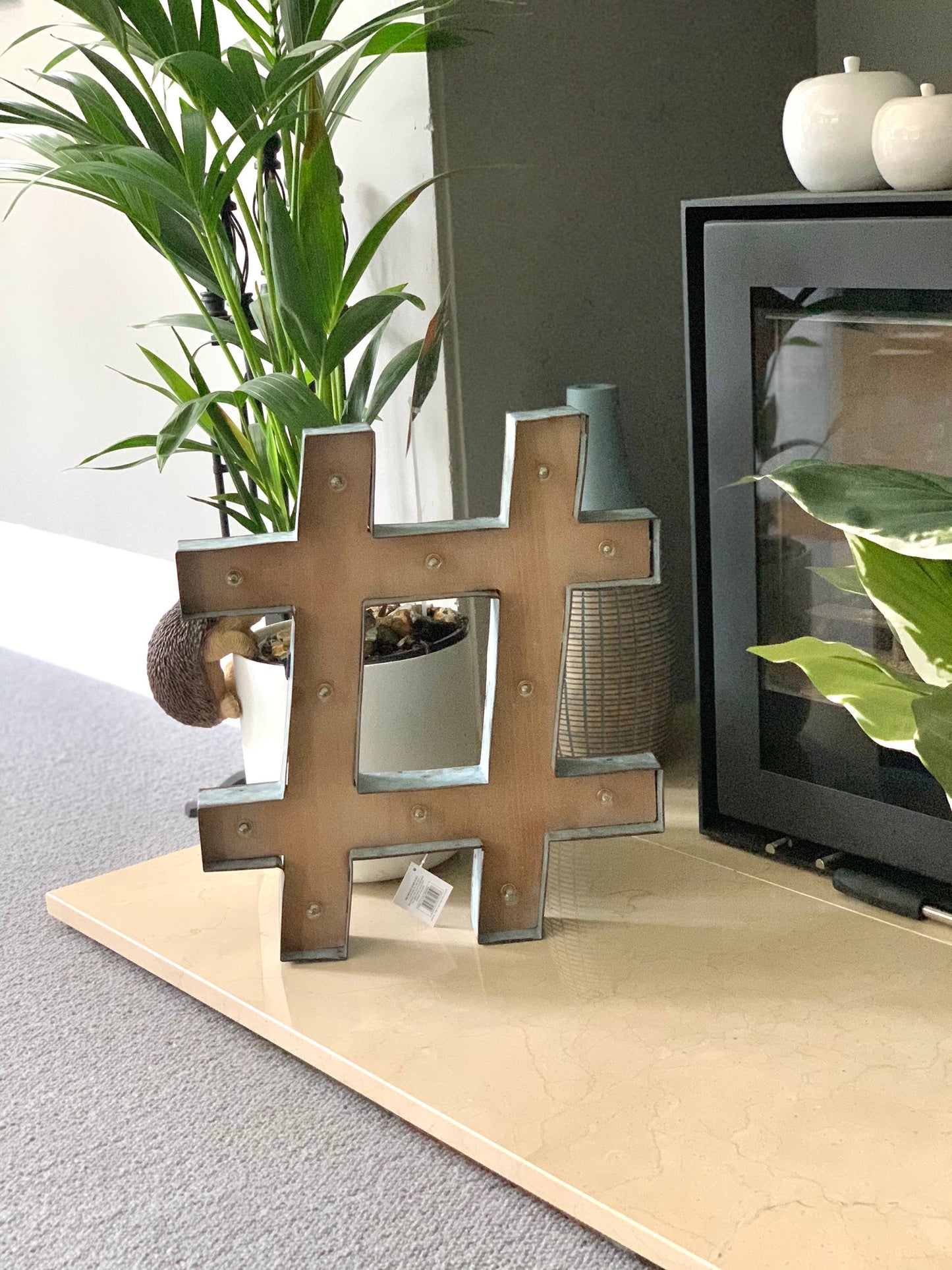 LED Hash Tag Metal Sign