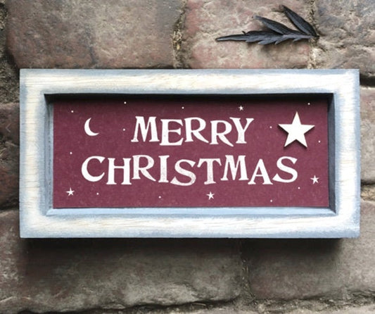Merry Christmas Long Box Frame