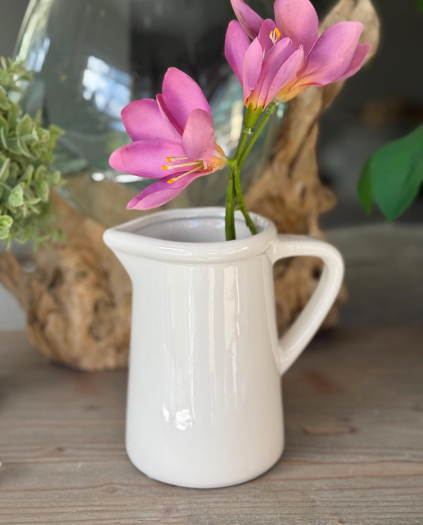 Small Classic White Ceramic Jug