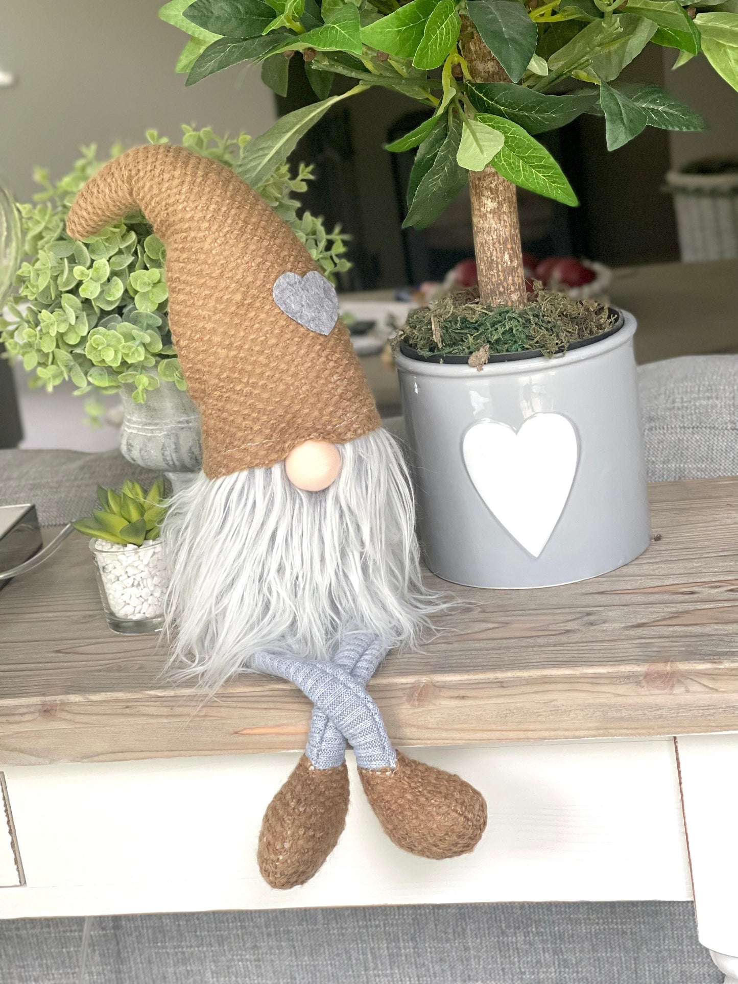 Dangly Leg Gonk With Taupe/Brown Hat and Boots