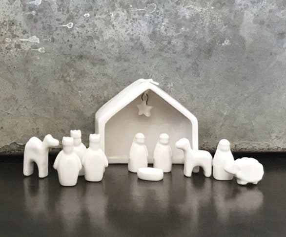 East of India Porcelain Nativity set