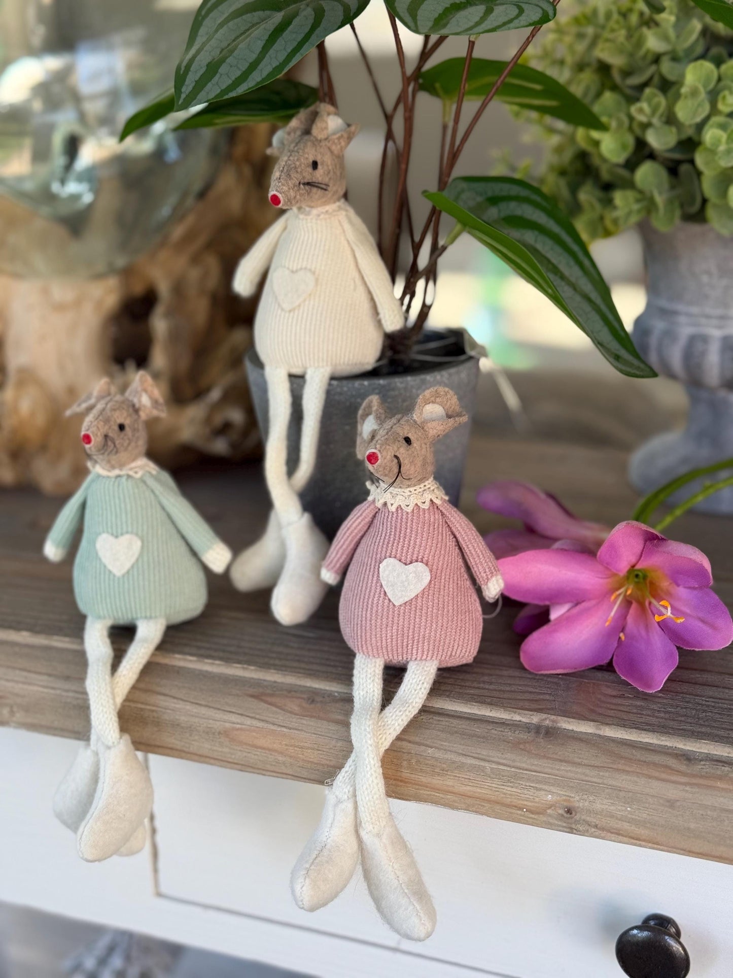 Super Soft Shelf Sitting Mice - 3 colour options, sold individually
