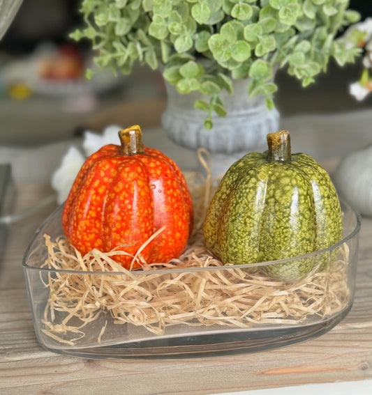 Speckled Ceramic Pumpkins - Choice of 2 Colours