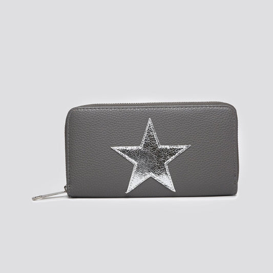 Dark Grey Purse with Silver Star