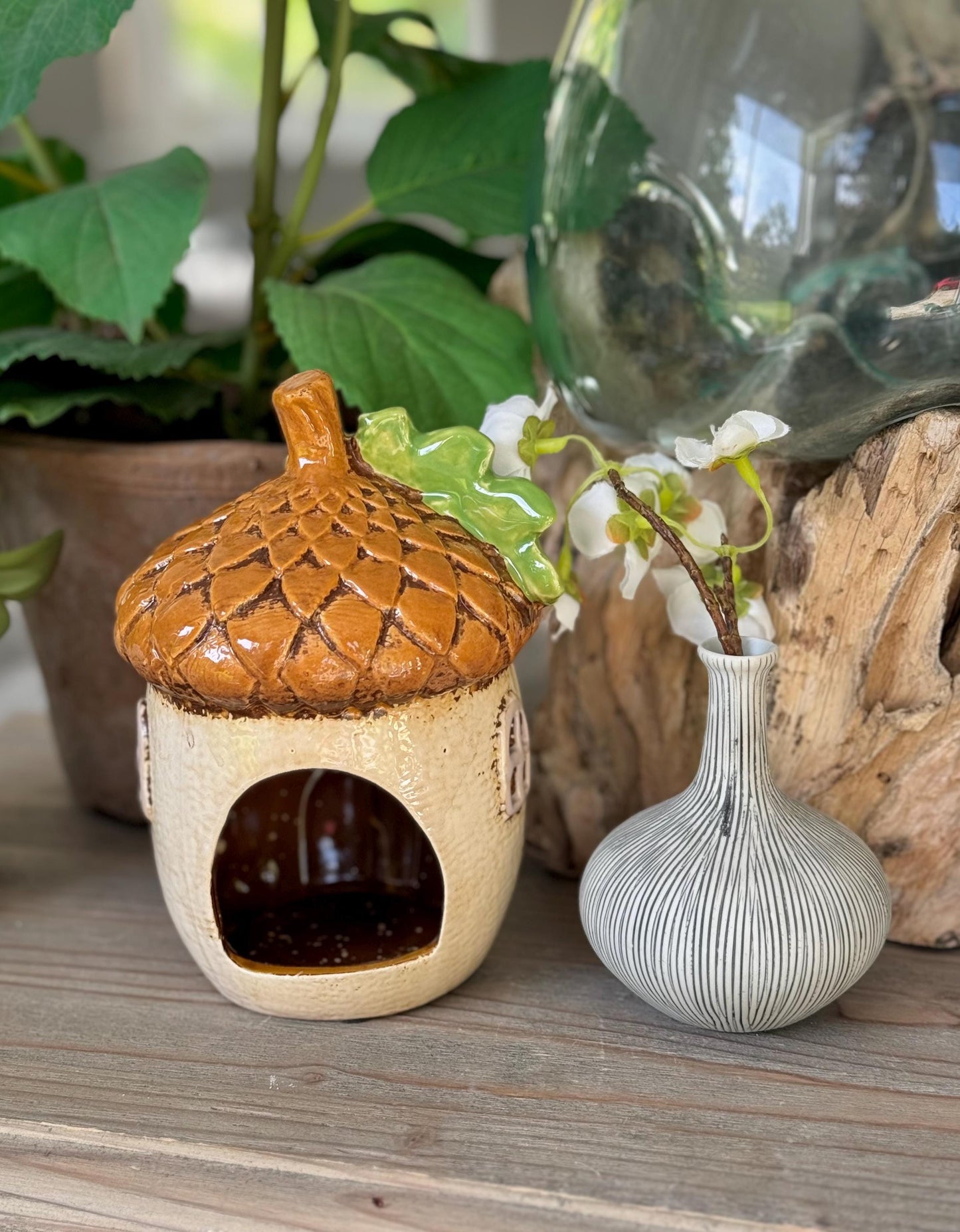 NEW! Ceramic Acorn House Tealight
