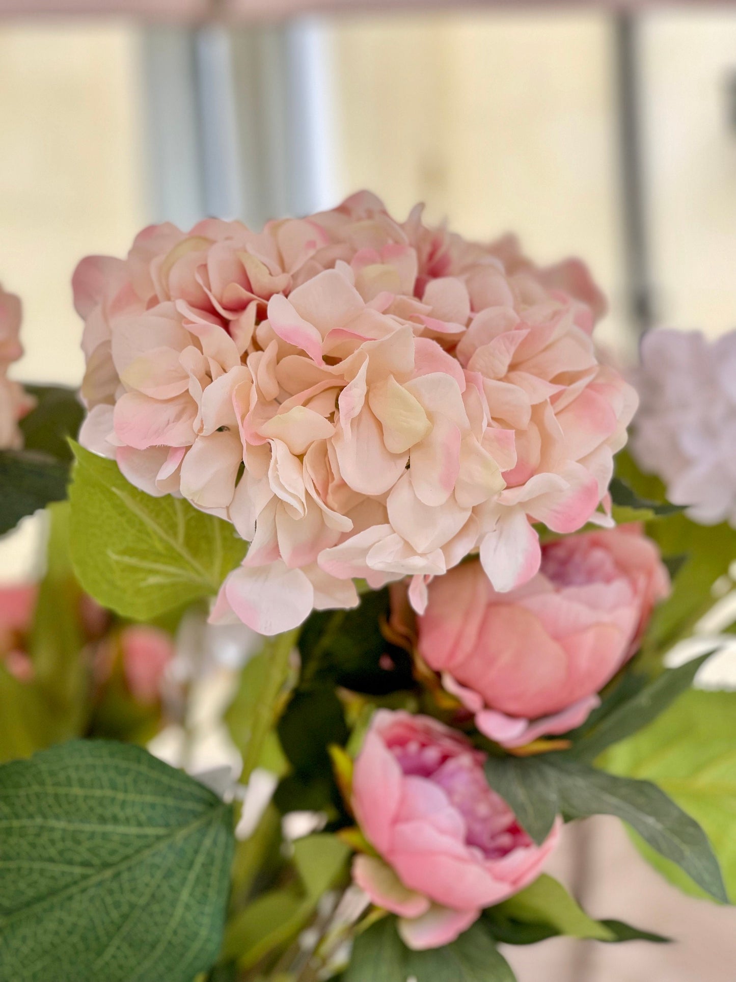 Blush Pink Giant Hydrangea - 83cm