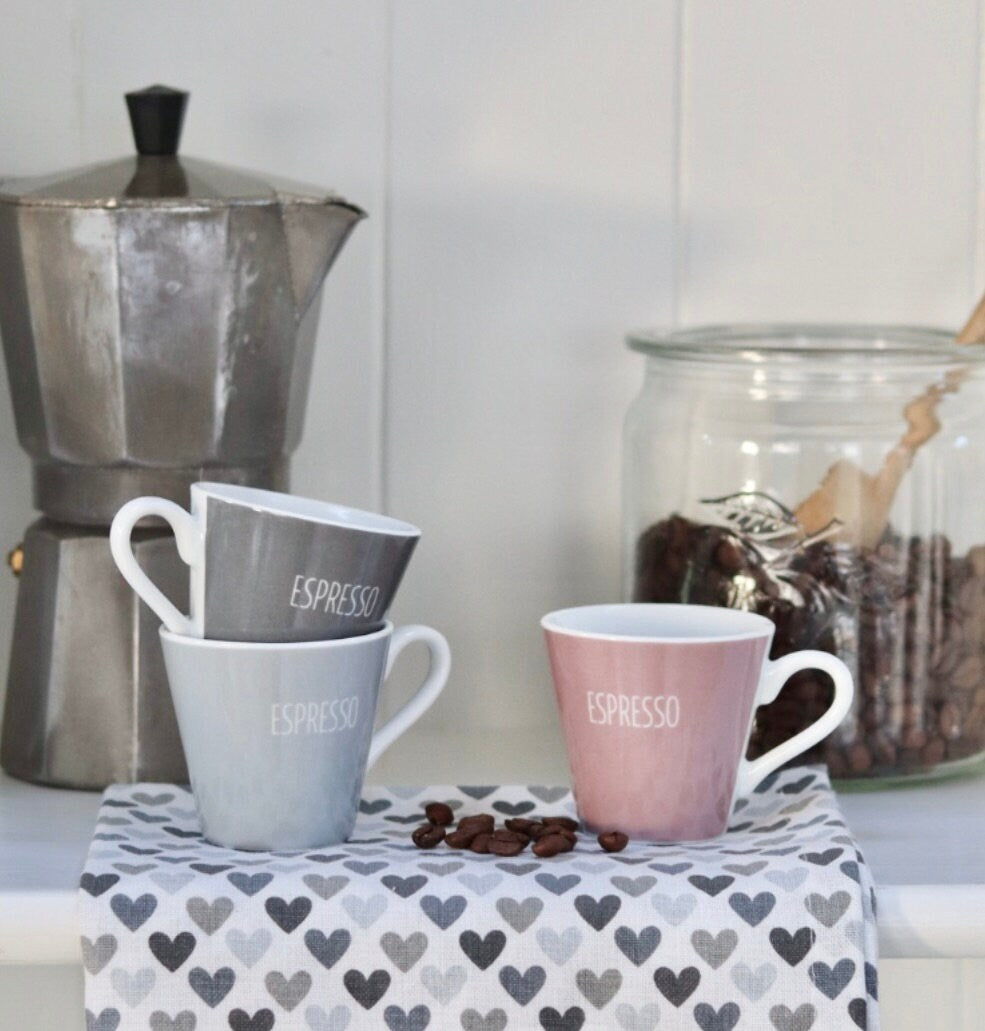 Porcelain Espresso Cup/Mug - 3 Colour Options Available