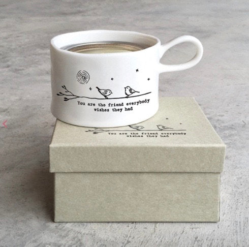Handled "You are the friend" Candle Holder
