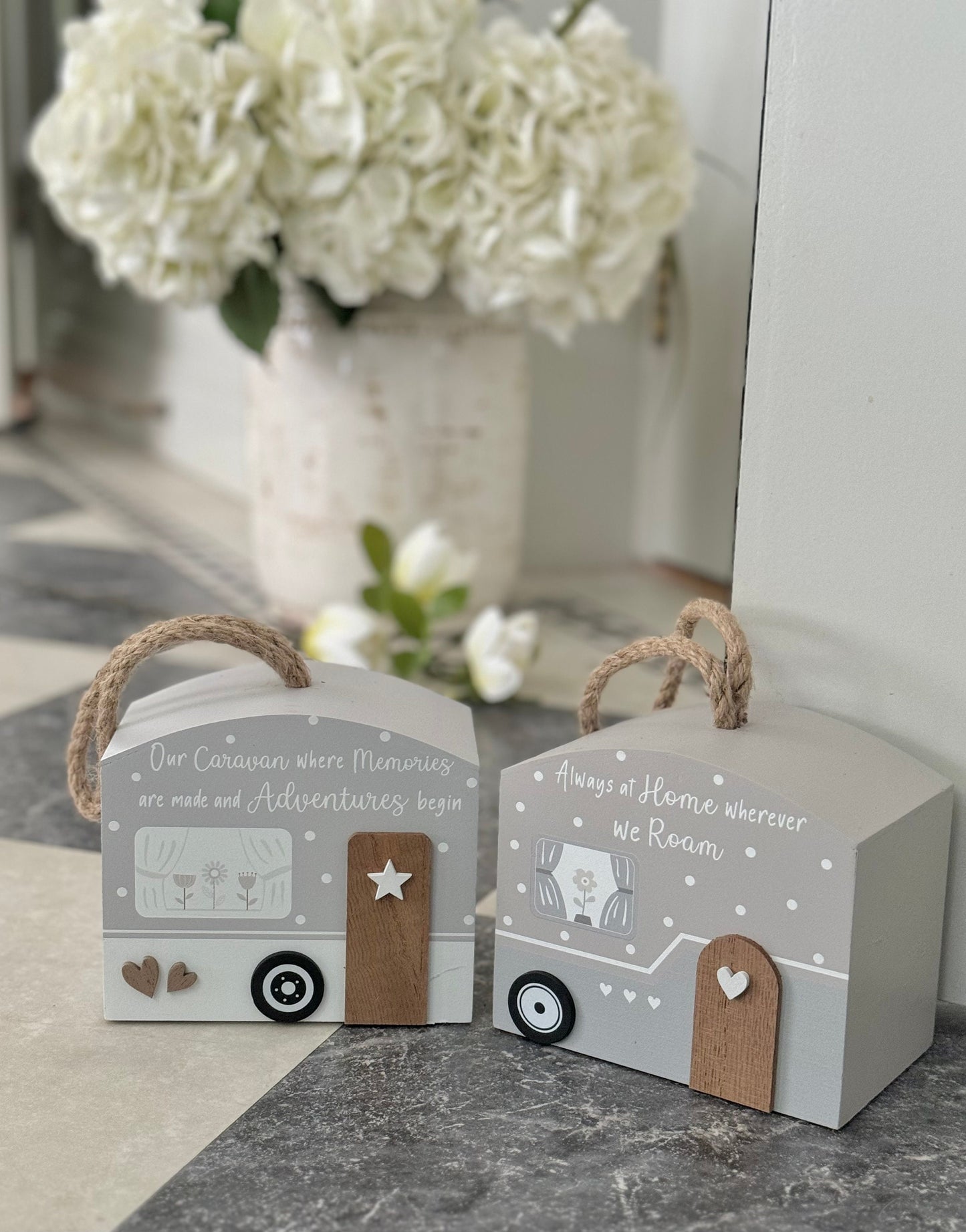 Solid Wood Caravan Door Stops - Available in 2 Designs