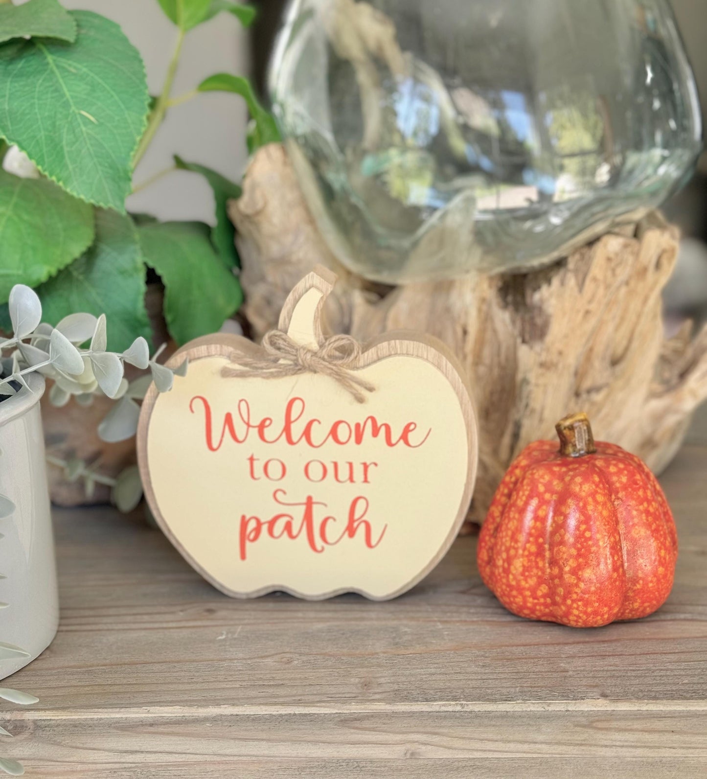 Autumn Welcome to our Patch Pumpkin Sign