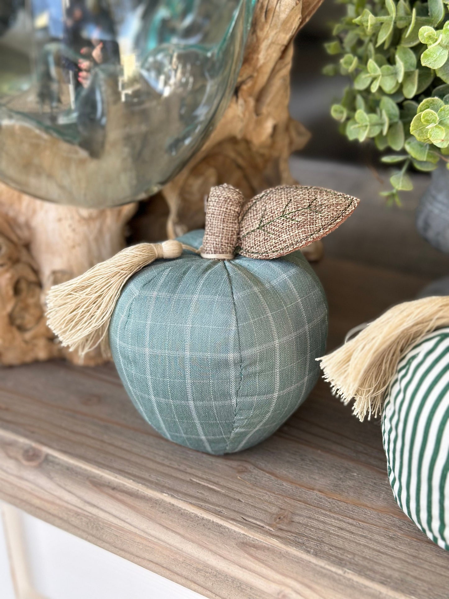 Teal Fabric Pumpkins - Choice of 3 Designs