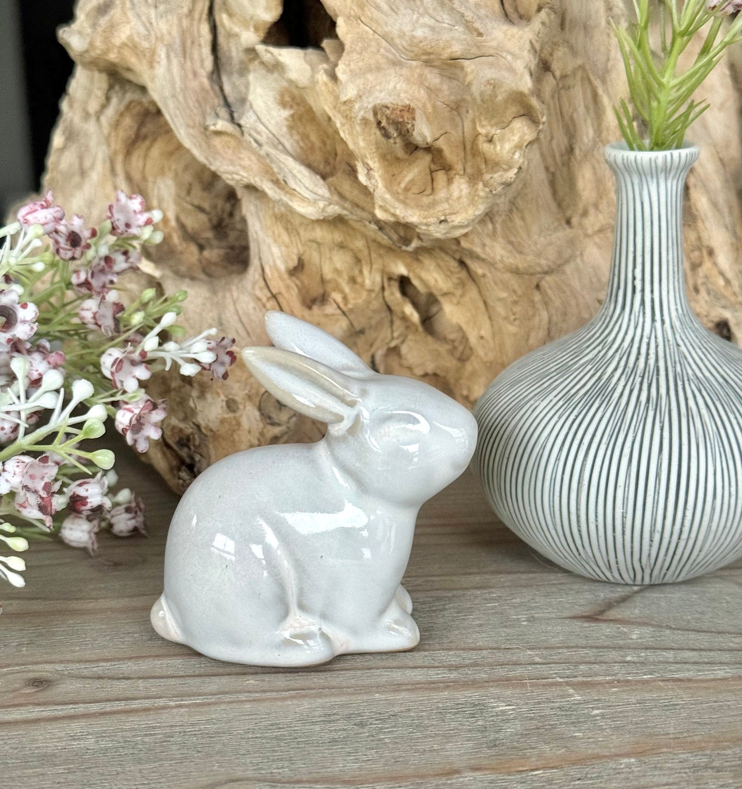 Small Natural Glossy Bunny.