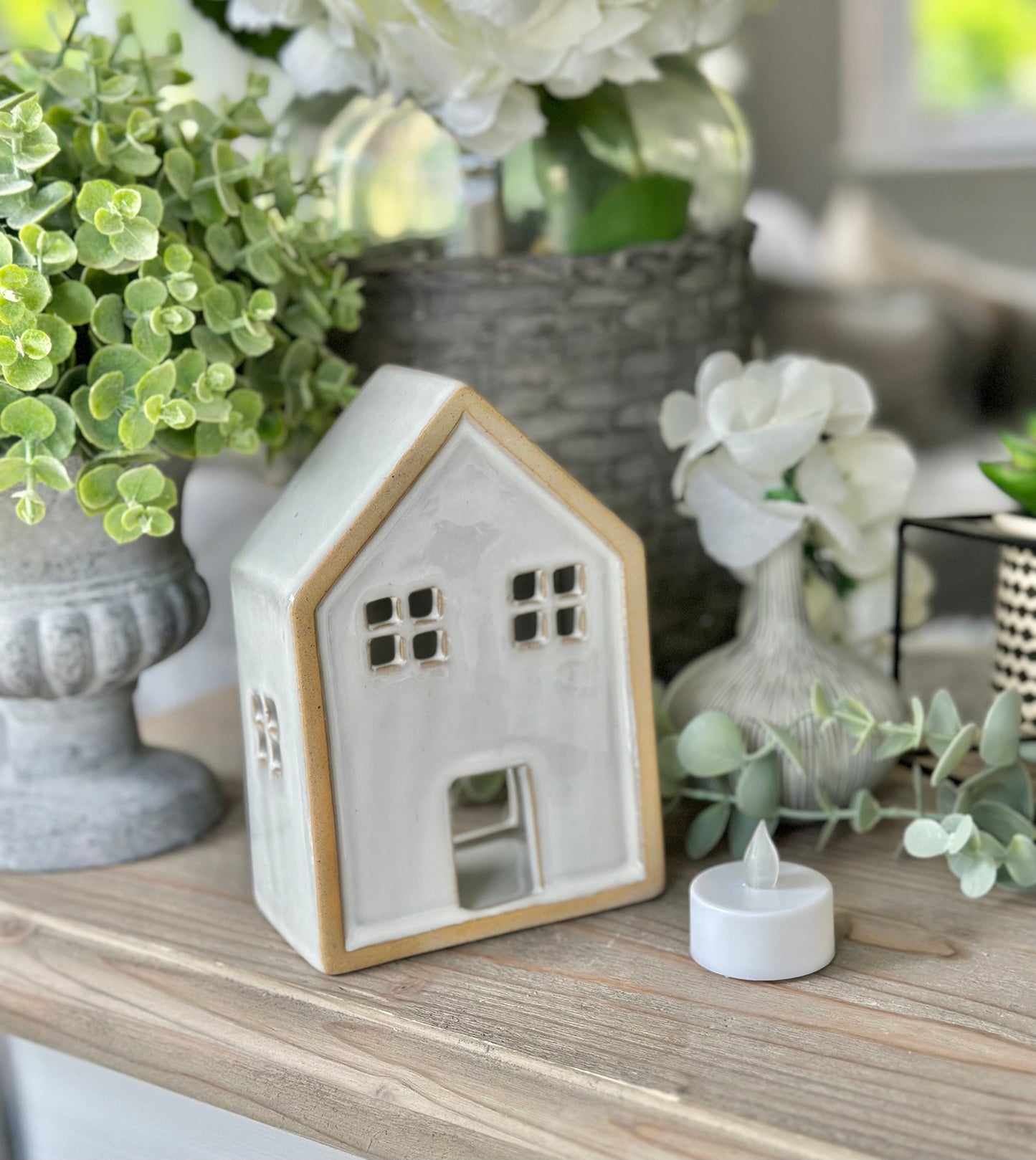 Ceramic LED Heart Cottages - 3 Sizes Available