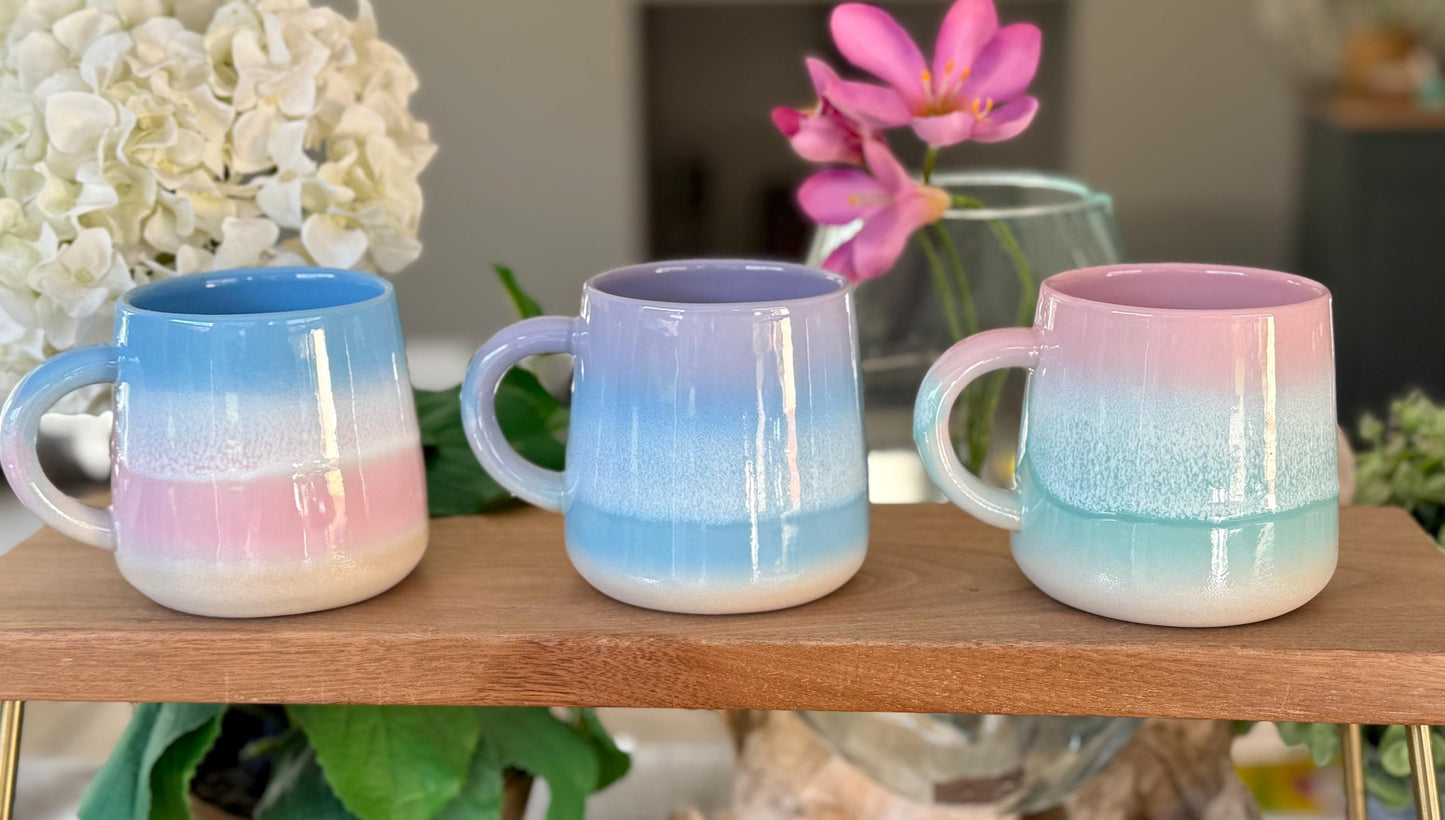 NEW! Mojave Ombre Glaze Stoneware Mugs