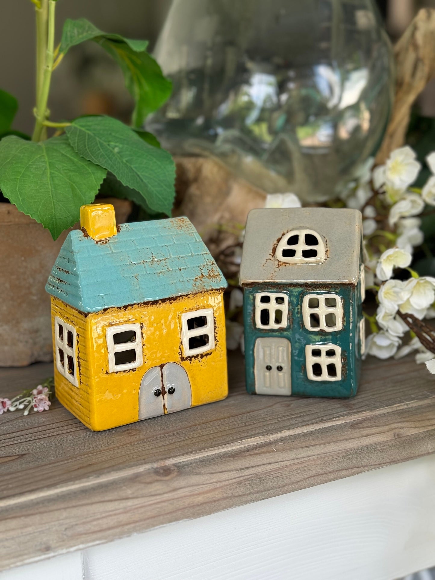 NEW! Yellow Ceramic Tealight Holder