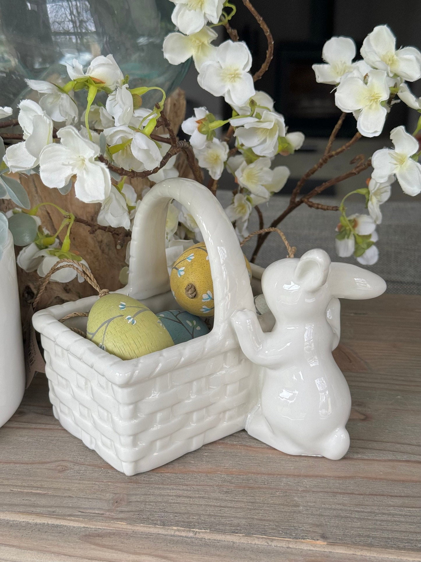 White Bunny and Basket