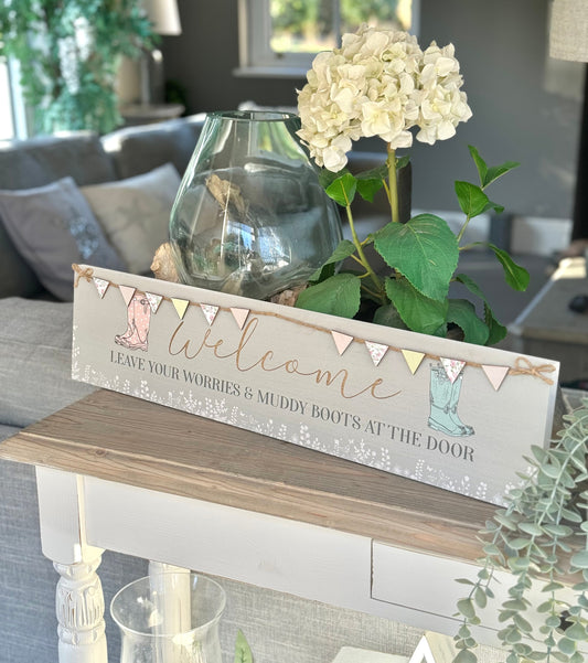 Welly Boot Welcome Plaque Sign