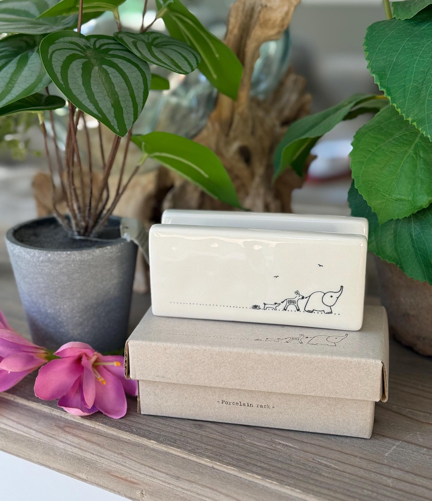 Porcelain letter rack - Animals