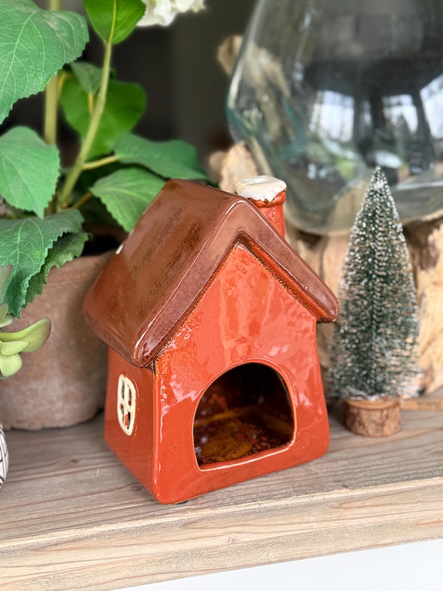 Gingerbread Ceramic Candle House