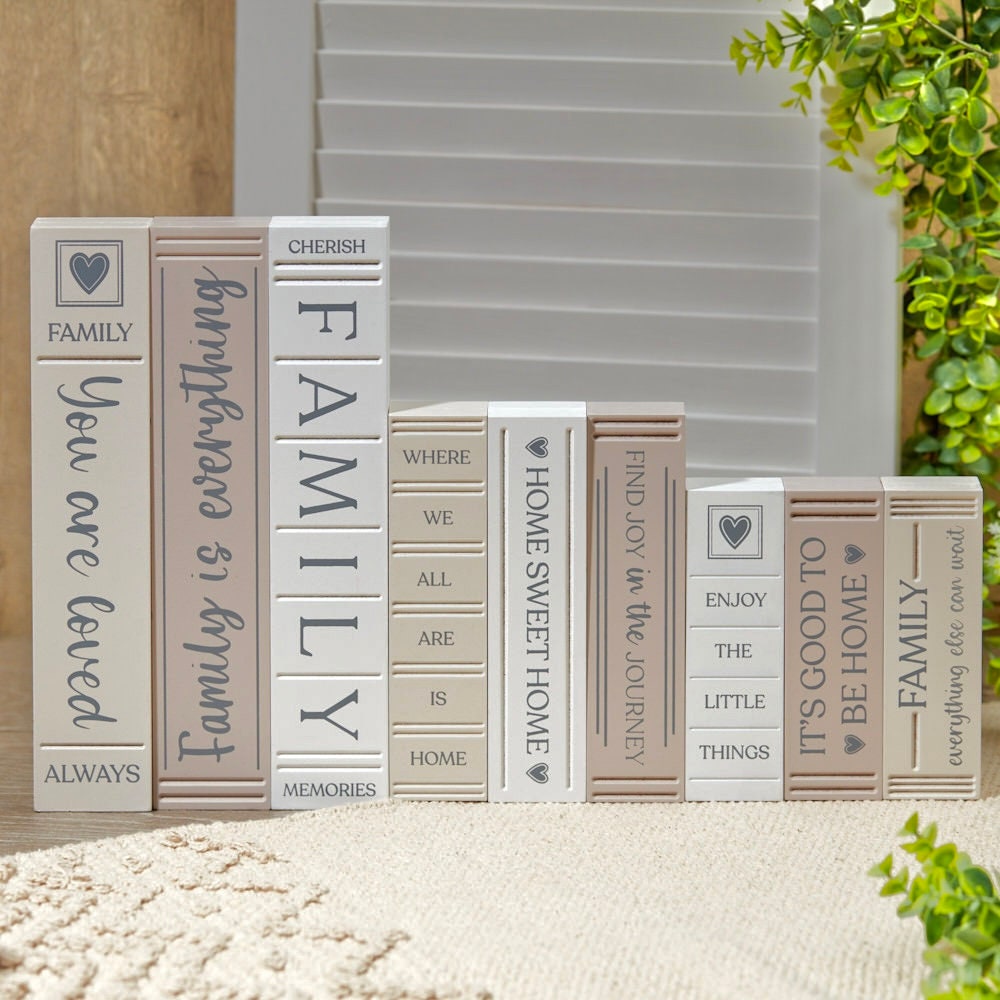 Family Wooden Book Block Set