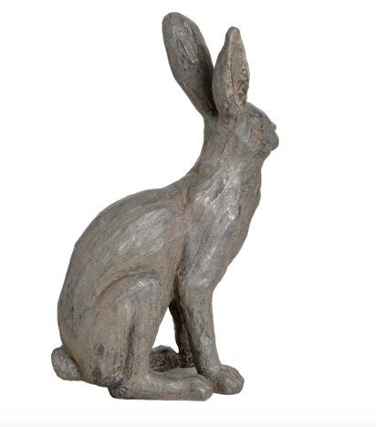 Large Metallic Hare Statue