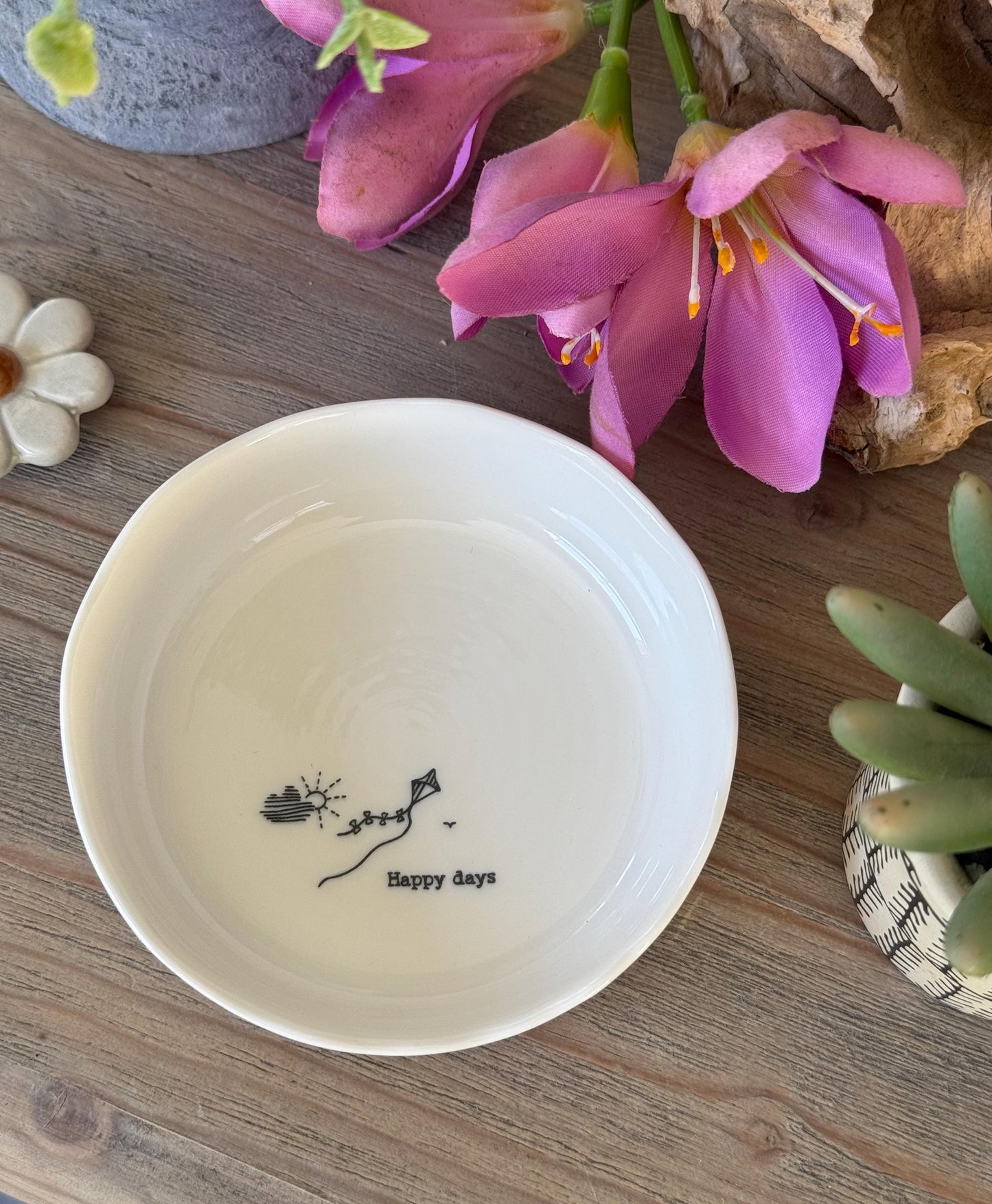 Happy Days Porcelain Jewellery Dish