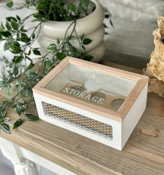 Wooden Egg Storage Box