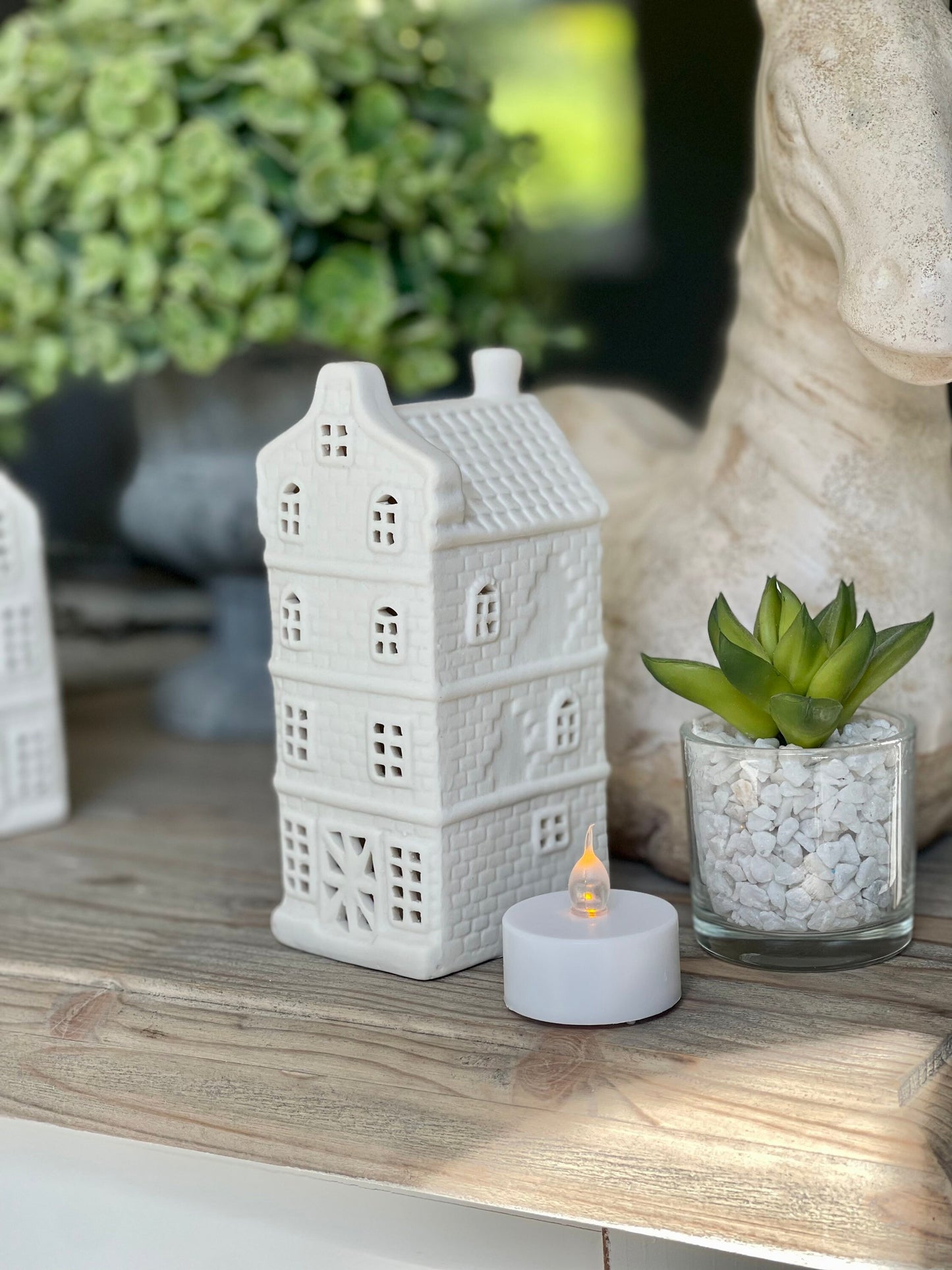 Porcelain White House Light Houses - 3 Design Options