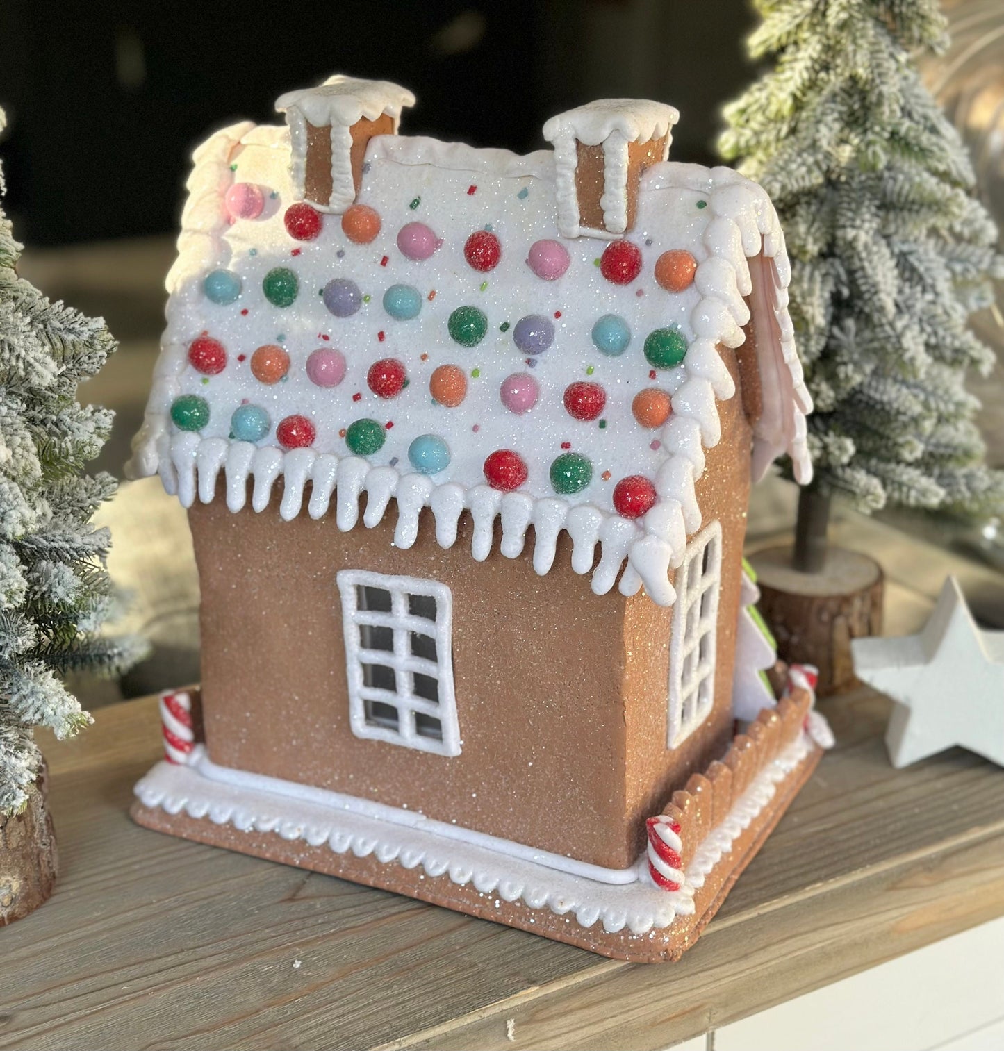 Acrylic LED Gingerbread & Sweets House