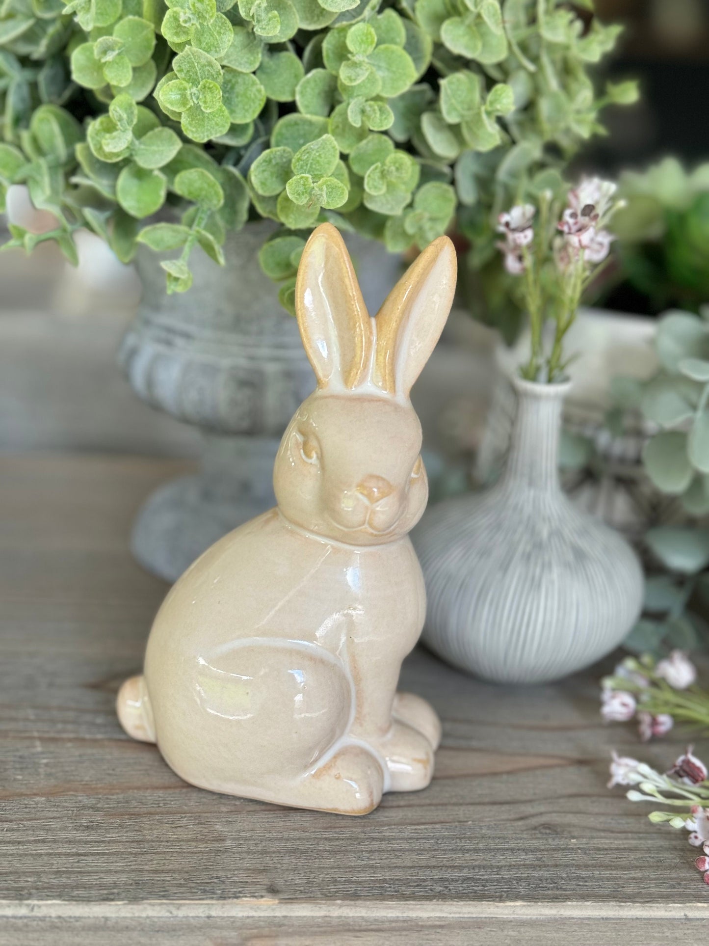 Natural Glossy Bunny Rabbits - 2 Sizes Available.
