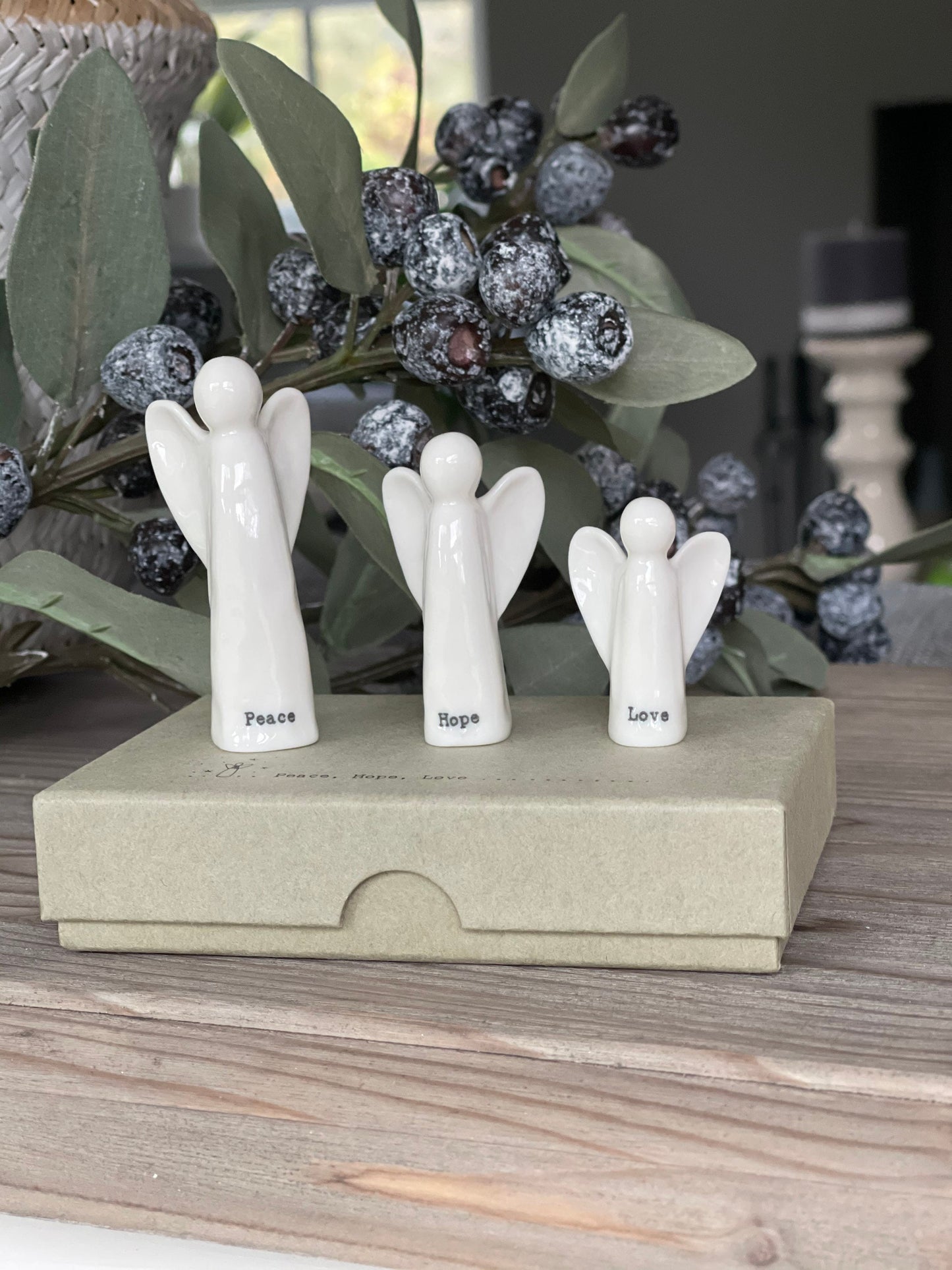 Set of 3-Porcelain Angels