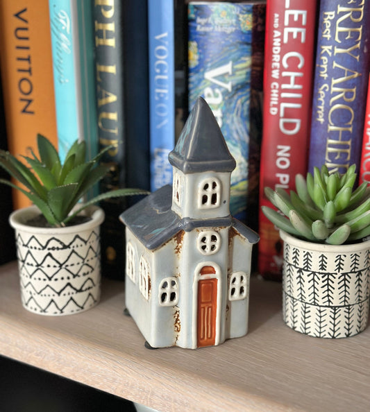 Glazed Ceramic Church/Chapel Tea light