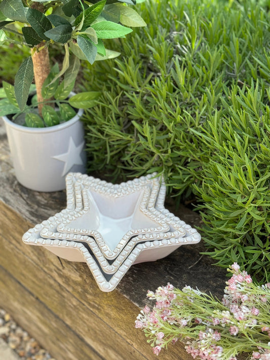 Beaded Star Bowls (Set of 3)