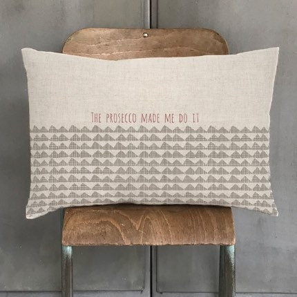 East of India Happy Woman Just Add Bubbles Feather Cushion