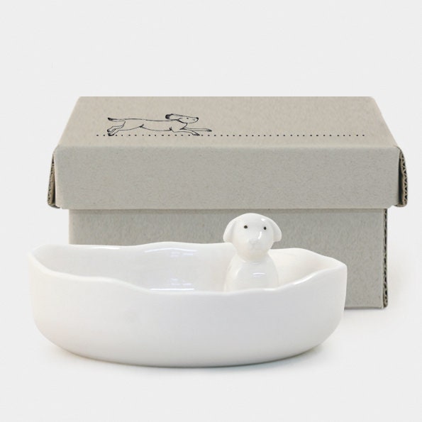 East of India 'Bonjour’ Boxed Jewellery Trinket Dish