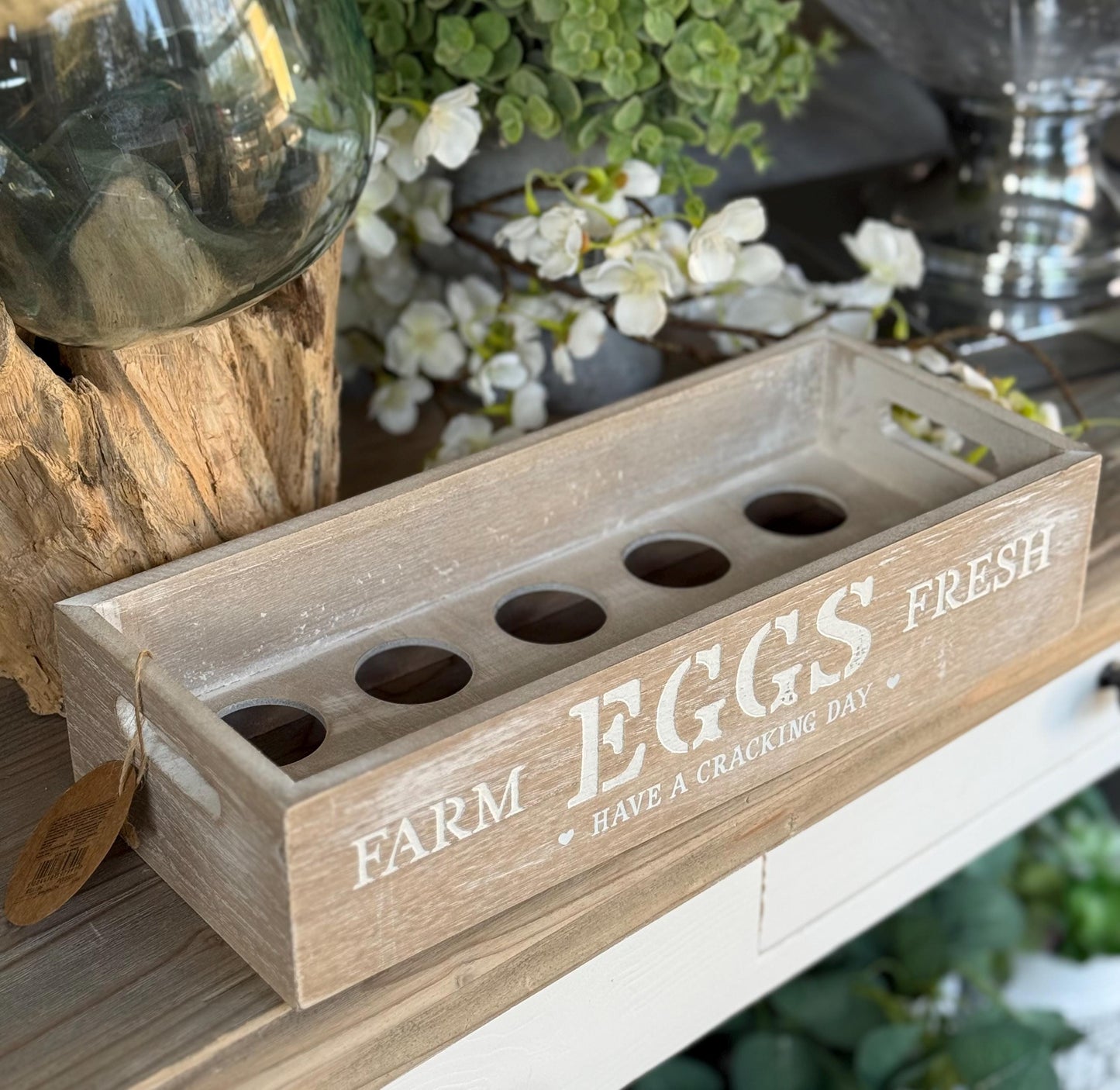 Wooden Egg Crate Holder
