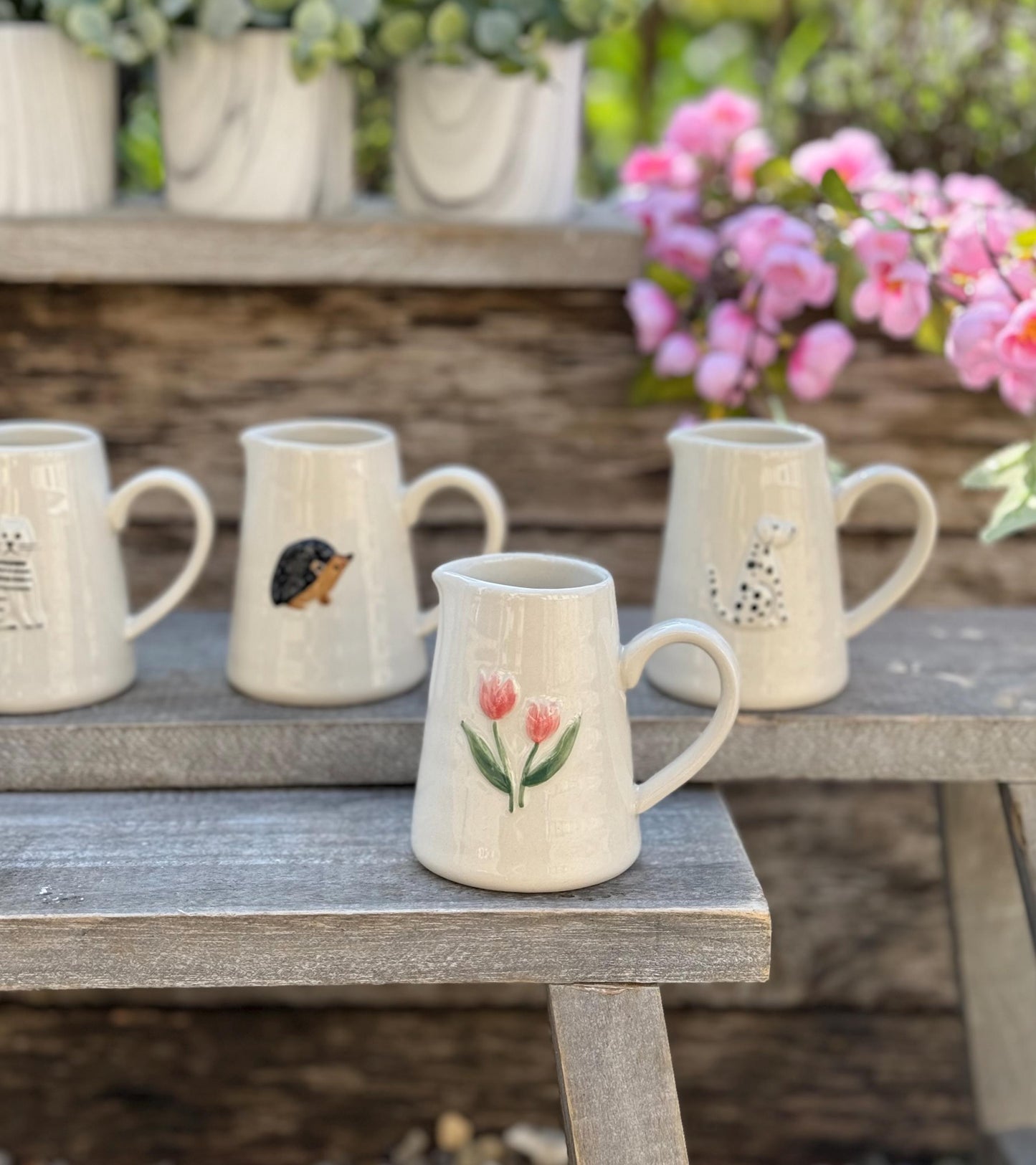 Charming Mini Jugs - Animal and Tulip Theme