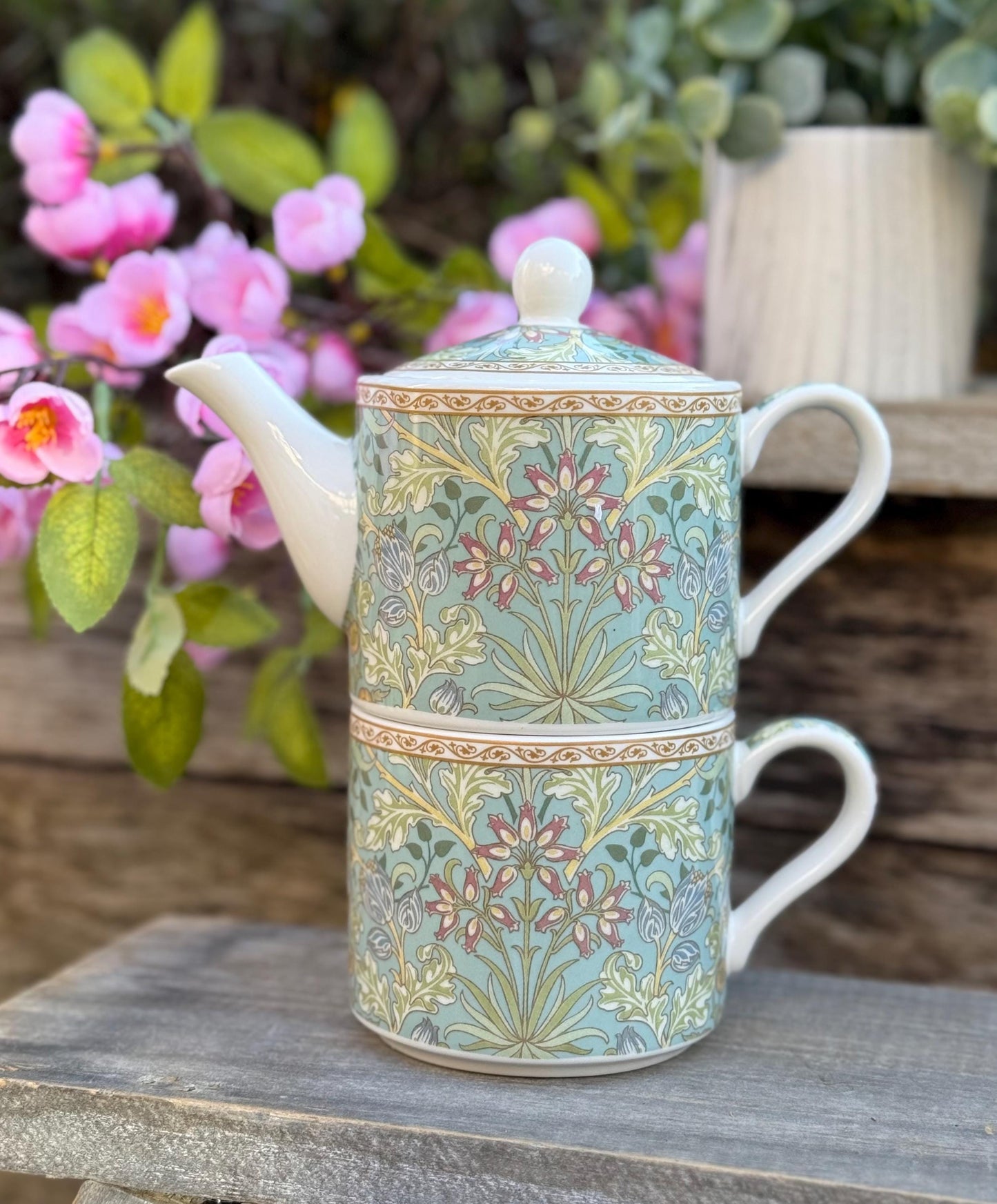 Tea for One - William Morris Hyacinth Porcelain Tea Set