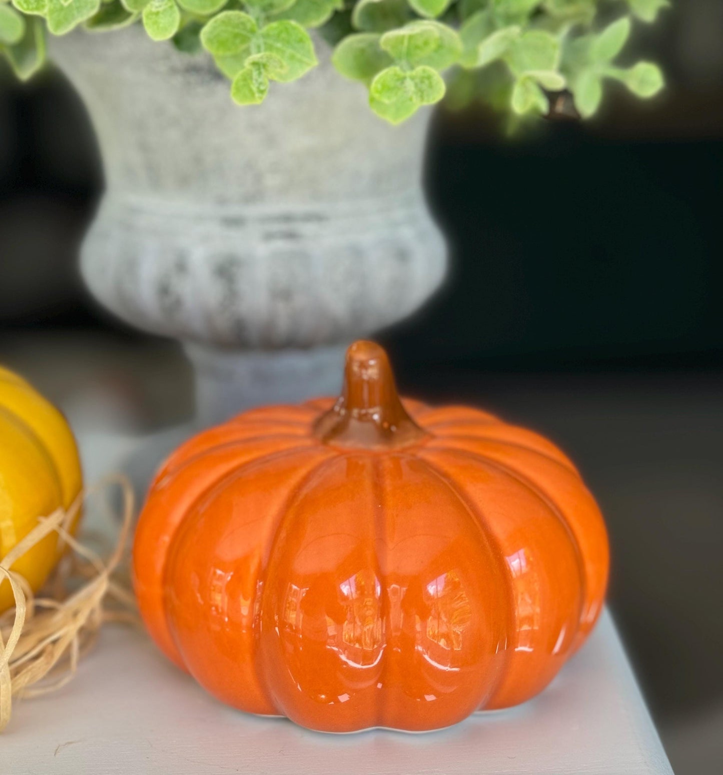 Glossy Ceramic Pumpkins - Choice of 3 Colours