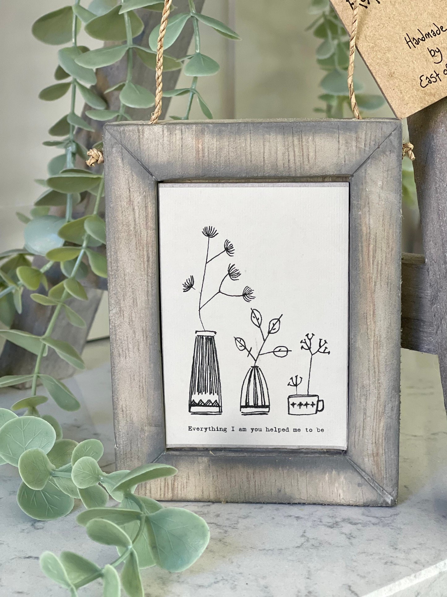 East of India Ink flower picture-Everything I am Picture Frame