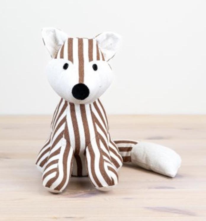 Brown Striped Fox Doorstop