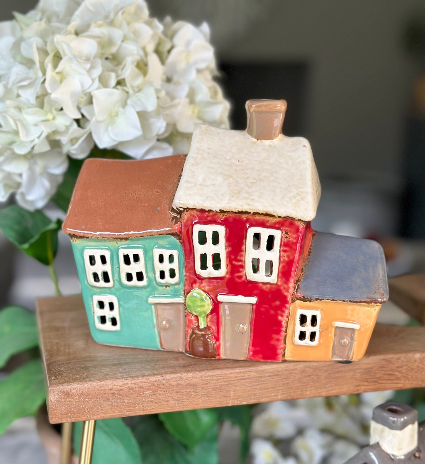 Ceramic House/Cottage Candle Holder -  Available in 3 designs