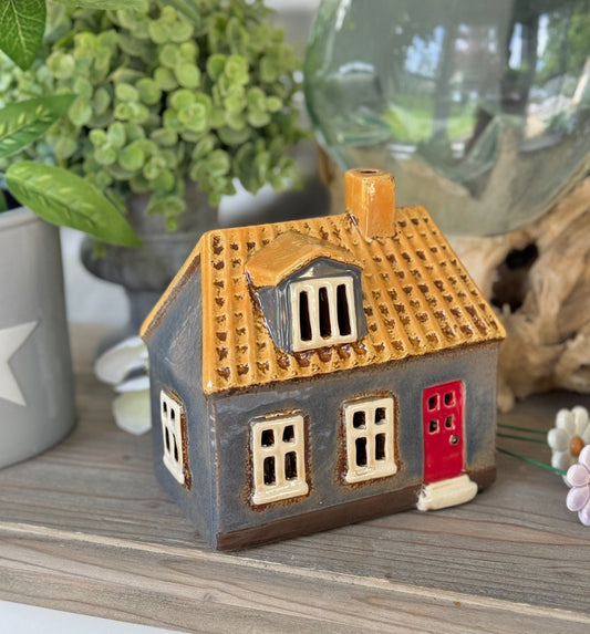 NEW! Grey Farmhouse Tealight Holder