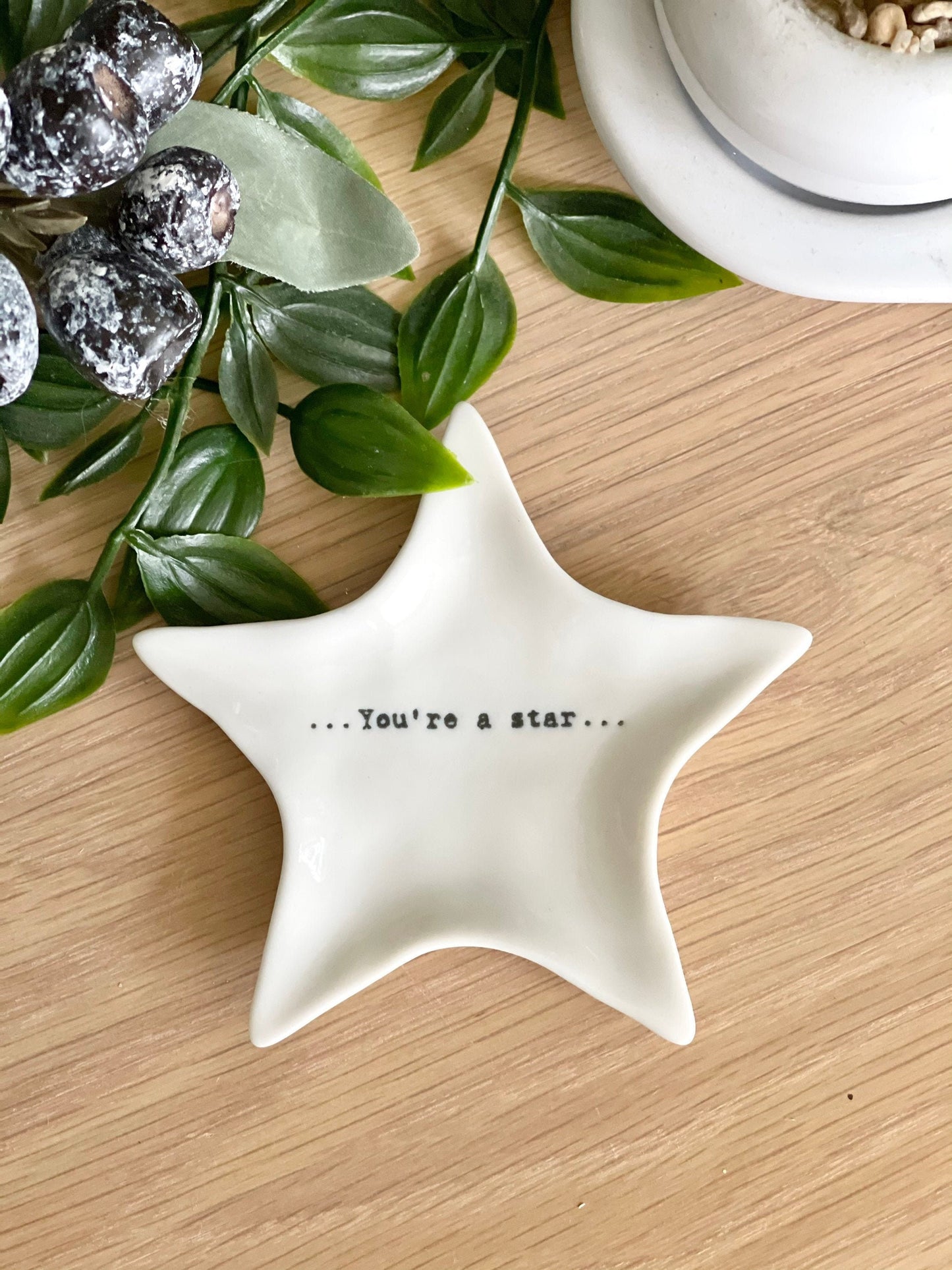 Little Porcelain Star Dish, 'You're a Star'