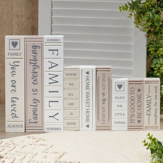 Family Wooden Book Block Set