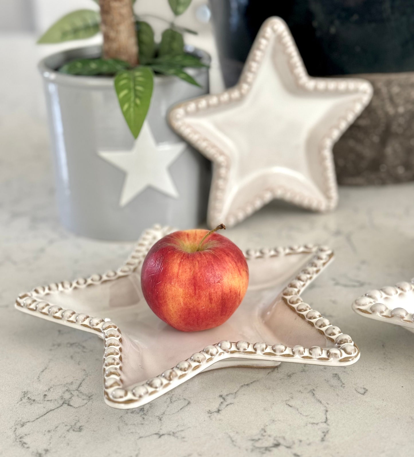 Beaded Star Plates (Set of 3)