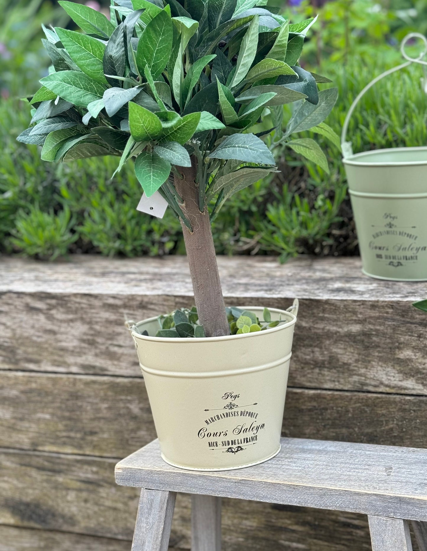Vintage Peg/Planter Bucket With Handle - 3 Colour Options