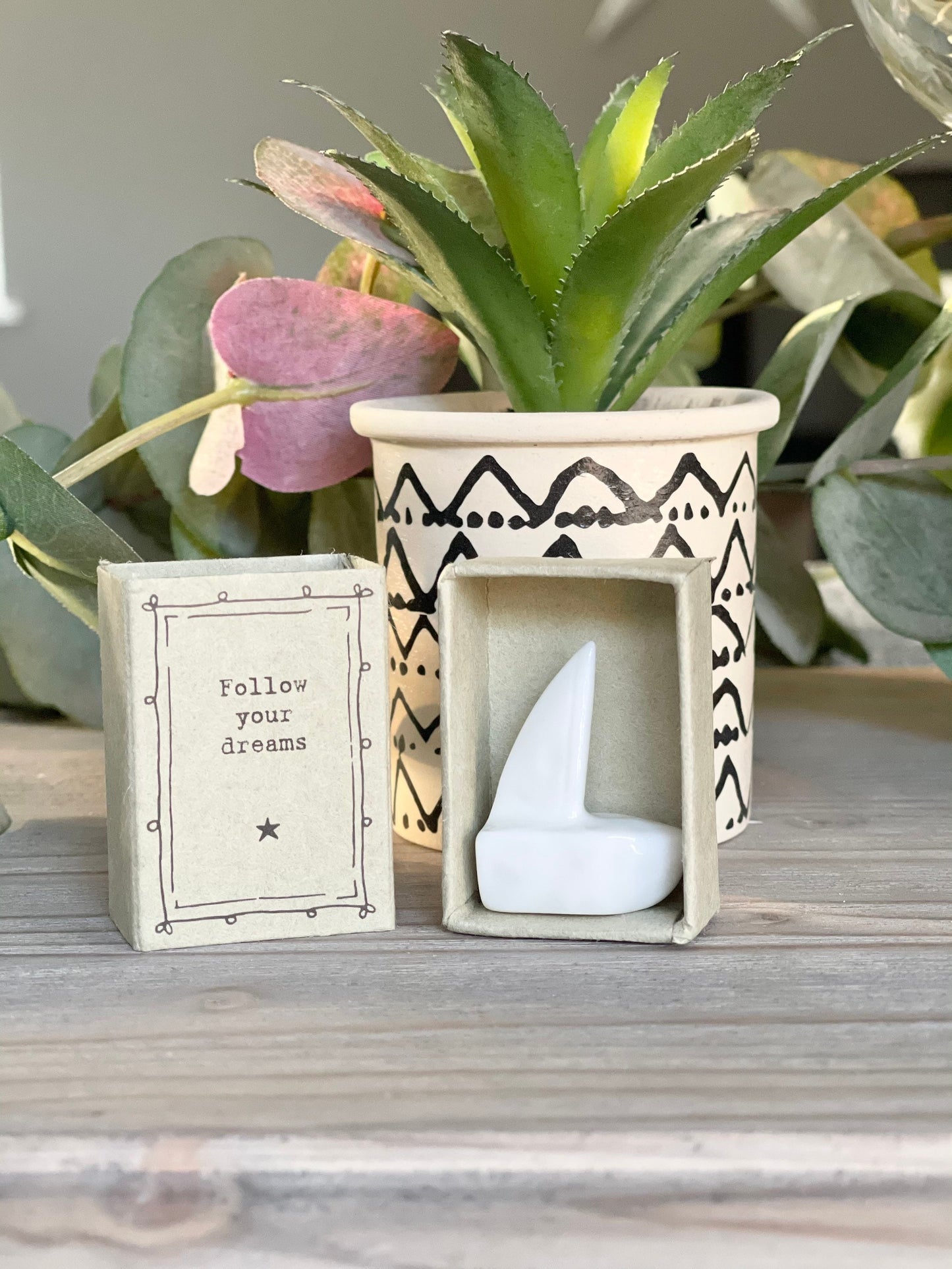 Follow your dreams - Matchbox Sailboat