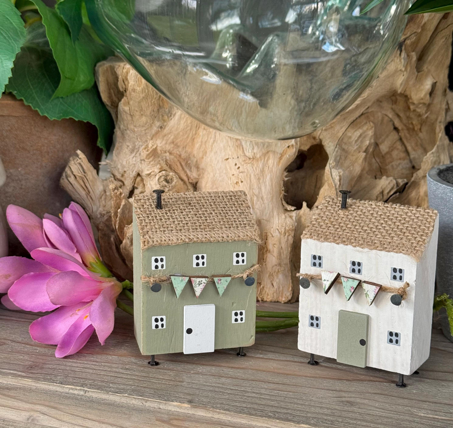 Small Wooden Houses on Legs - Sold Individually